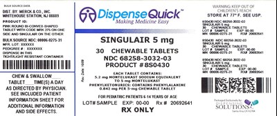 NDC 68258-3032-1.jpg Chewable Tablets - Bottle Label - 5m - NDC 68258 3032 1